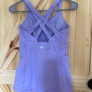 Lululemon Criss Cross Tank, Periwinkle, Small